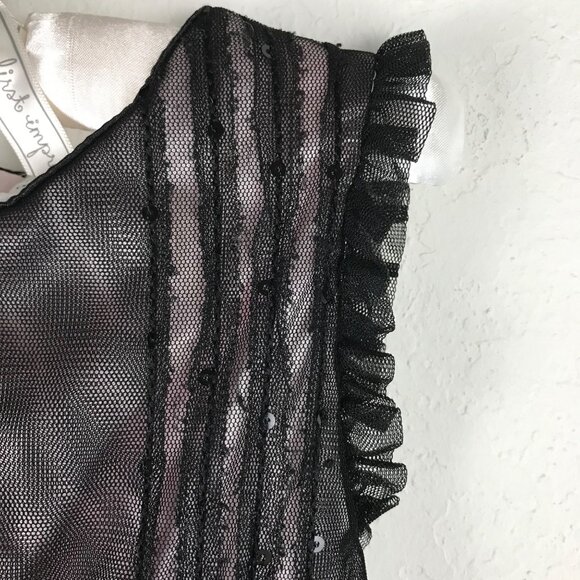 Laura Ashley Toddler Black Pink Rose Detail Party Dress  Size 4T - Picture 5 of 12